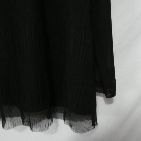 ADDITION ELLE - A | size 2X | Elegant Lined Sheer Black Blouse | Keyhole Back - Picture 8 of 14